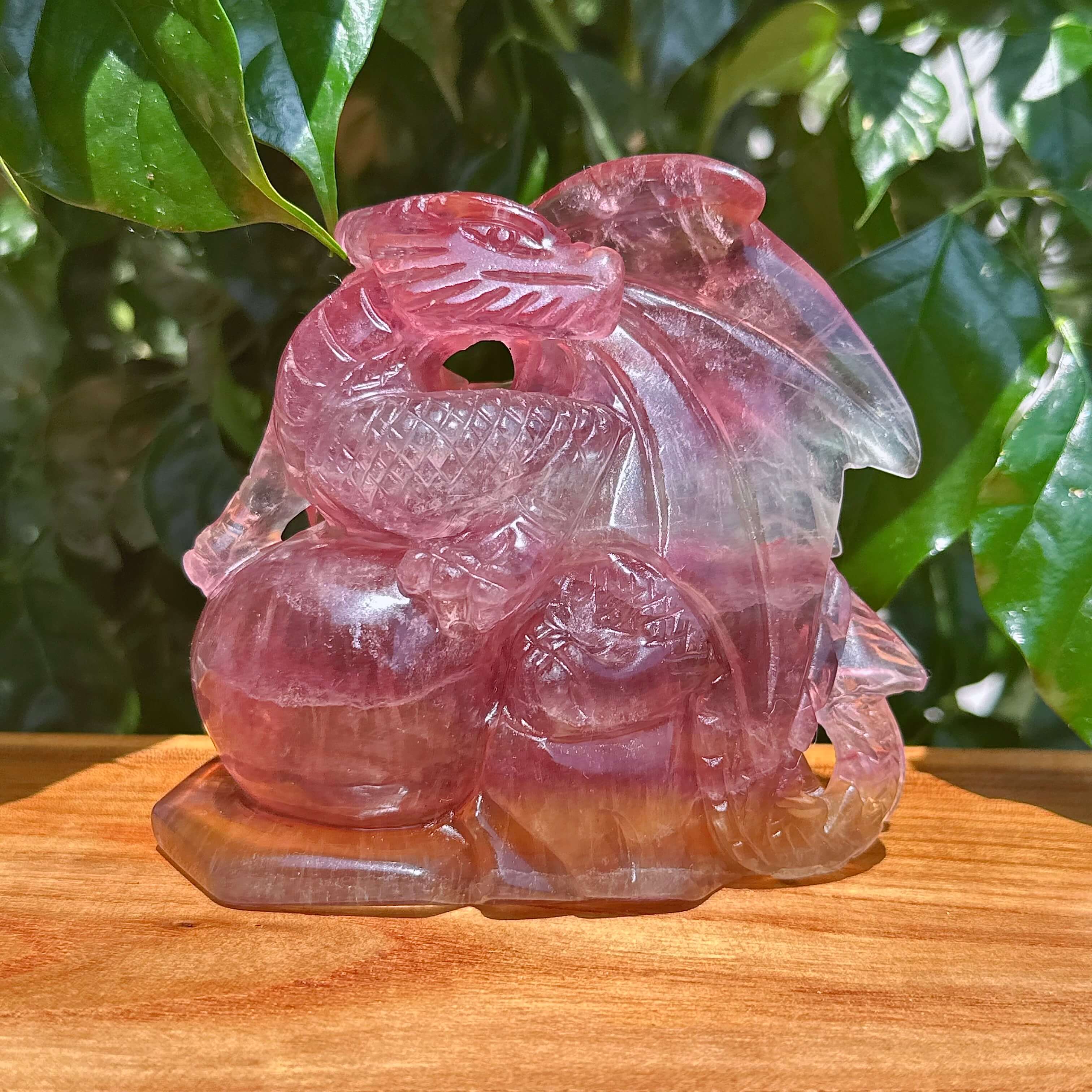 Fluorite Dragon Carving