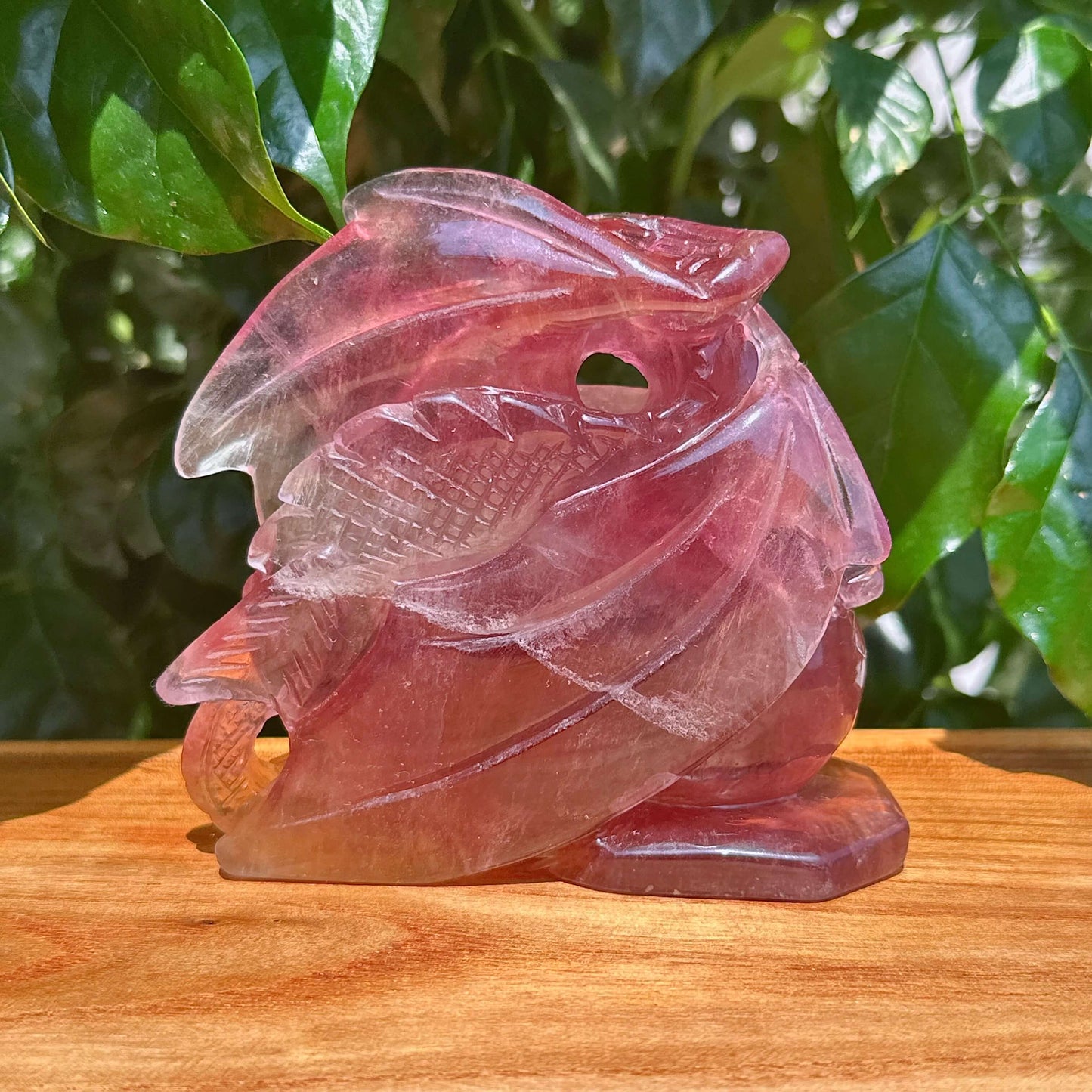 Fluorite Dragon Carving