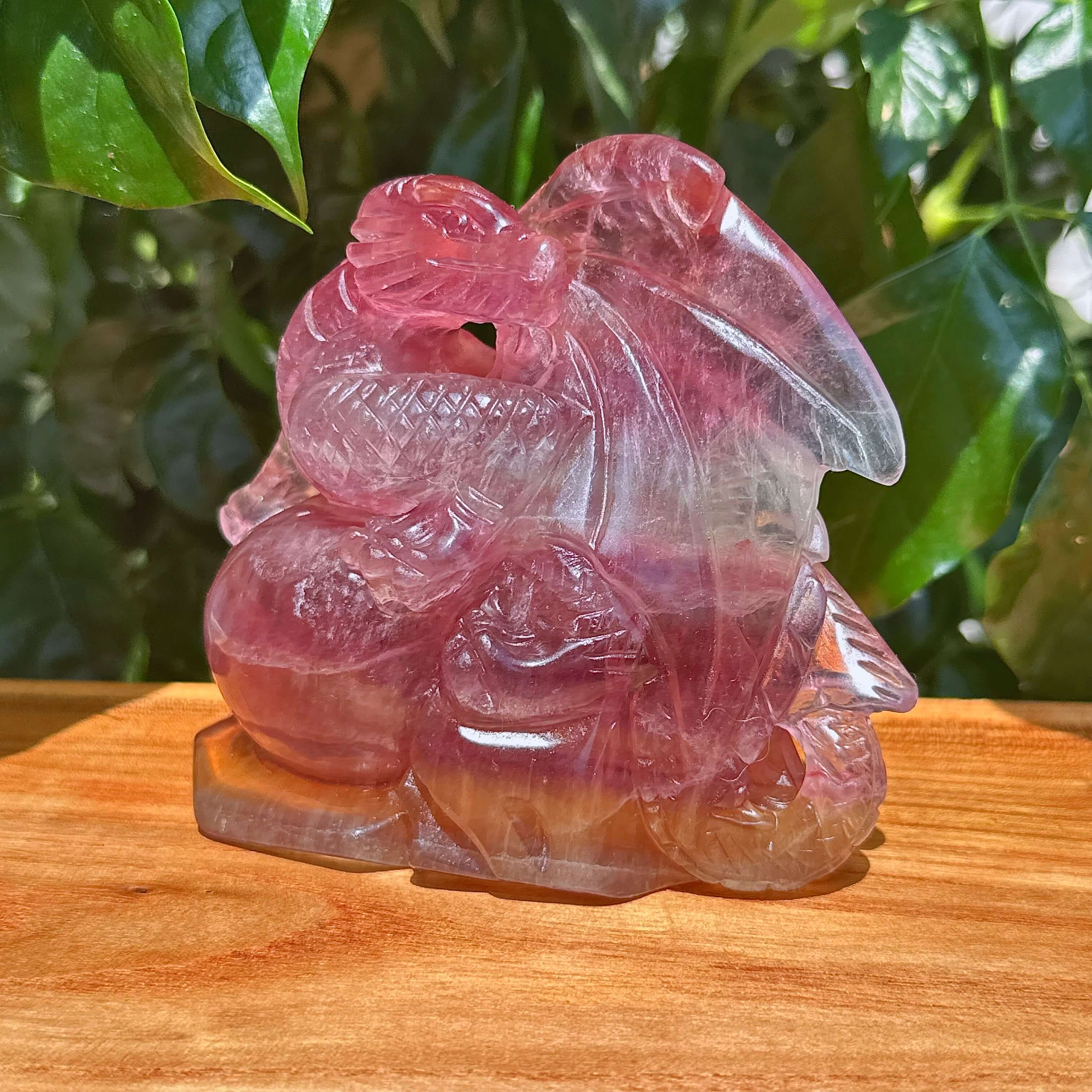 Fluorite Dragon Carving