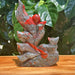 African Bloodstone Nine-tail Fox Carving