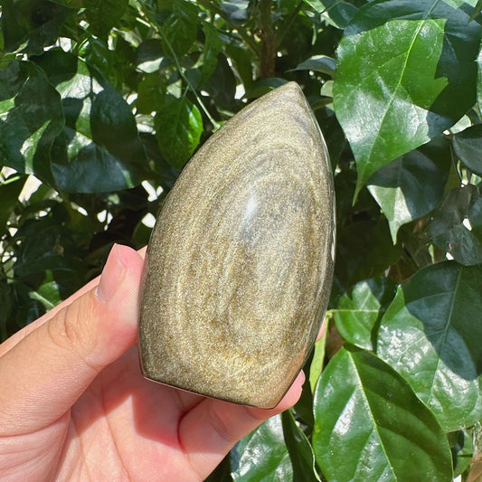 Golden Obsidian Teardrop