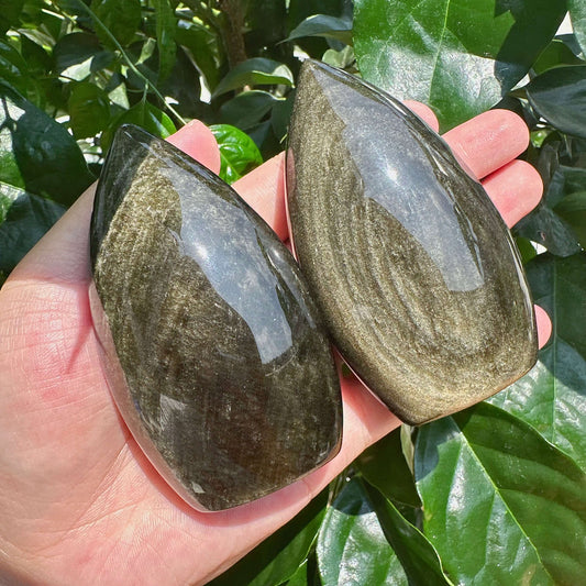 Golden Obsidian Teardrop