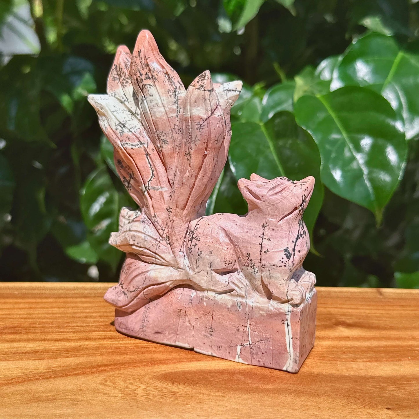 Picture Jasper Nine-tail Fox Carving