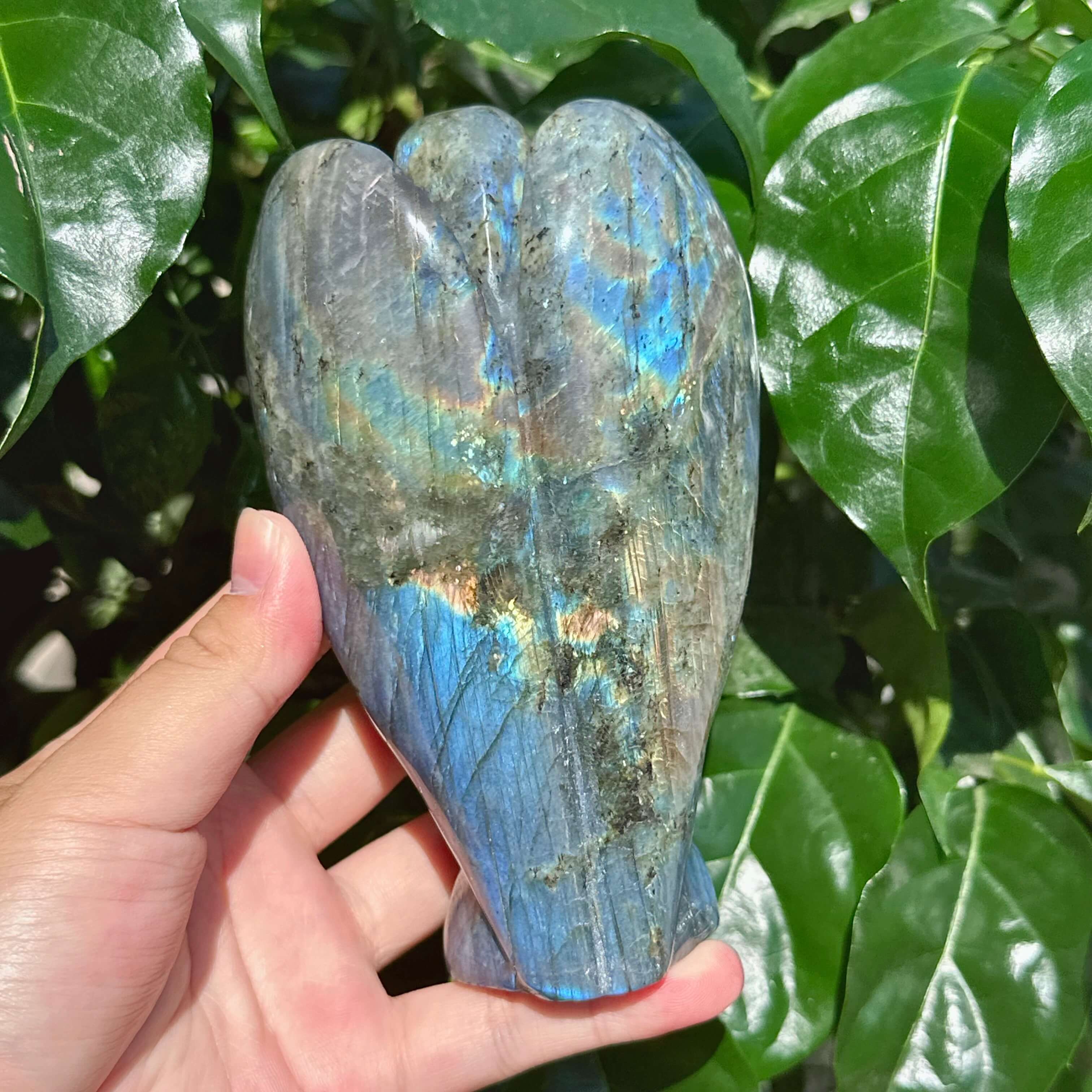 Labradorite Angel Carving