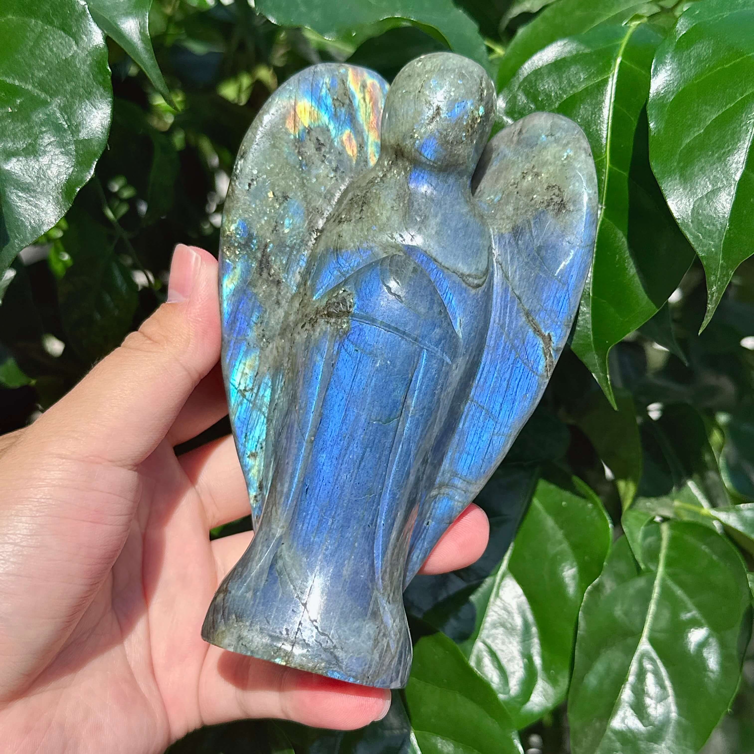 Labradorite Angel Carving
