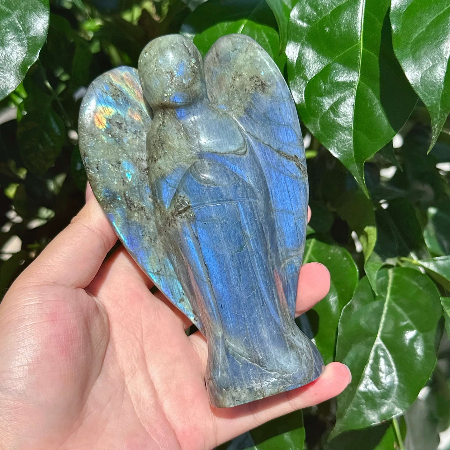 Labradorite Angel Carving