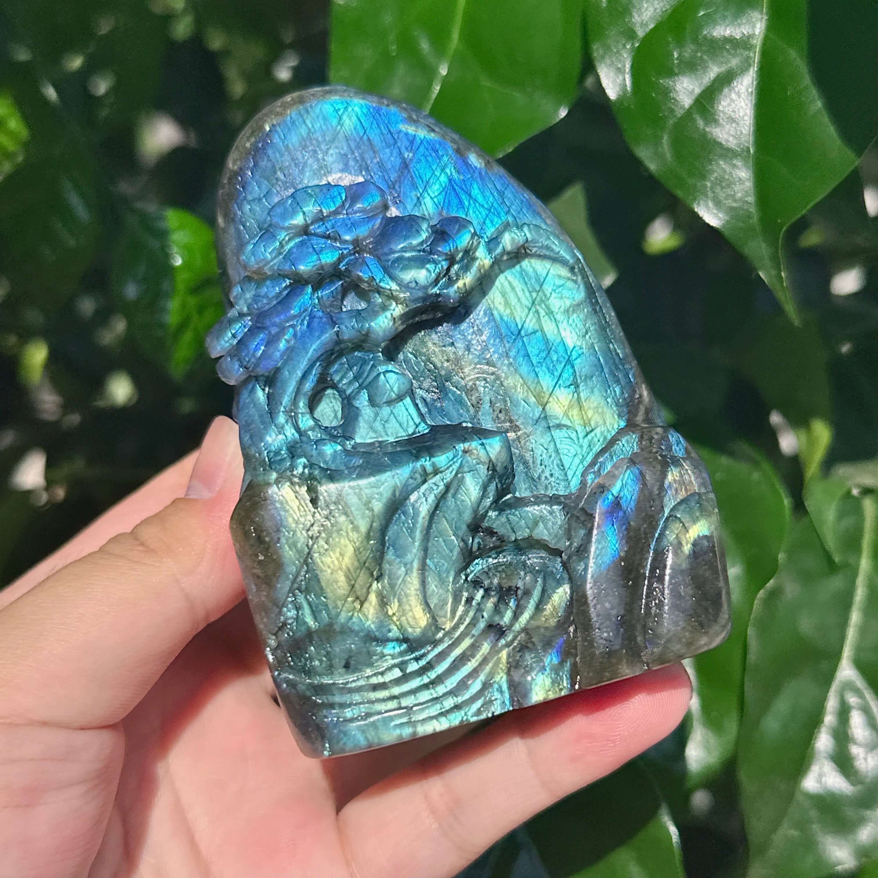 Labradorite Landscape Carving