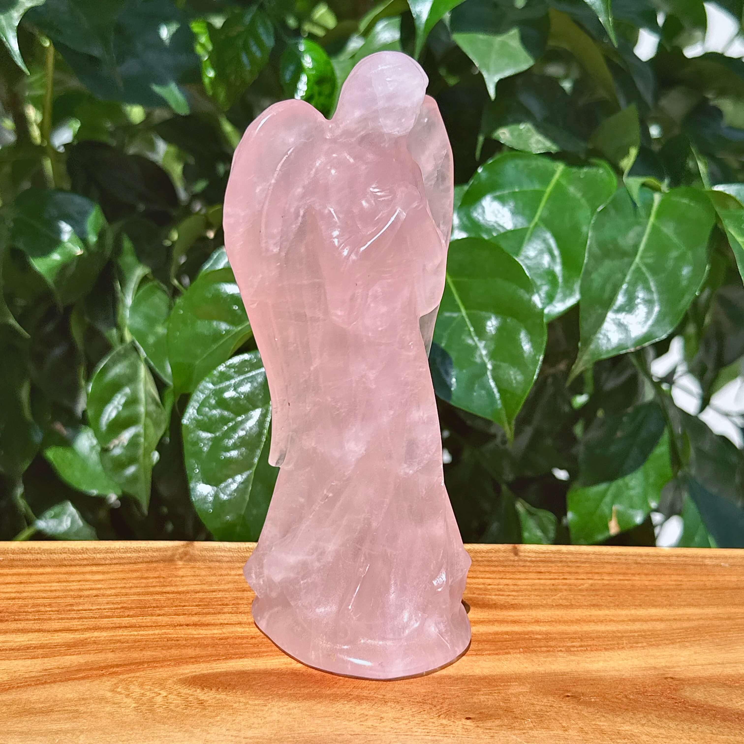 Rose Quartz Angel Carving