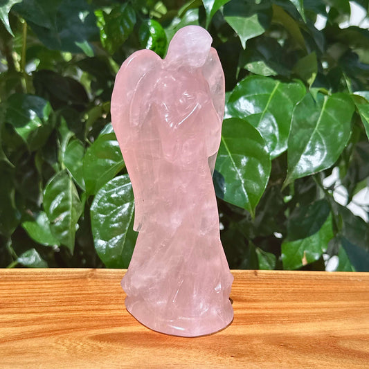 Rose Quartz Angel Carving