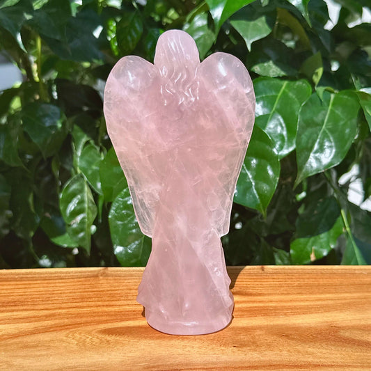 Rose Quartz Angel Carving