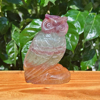Fluorite Owl Carving