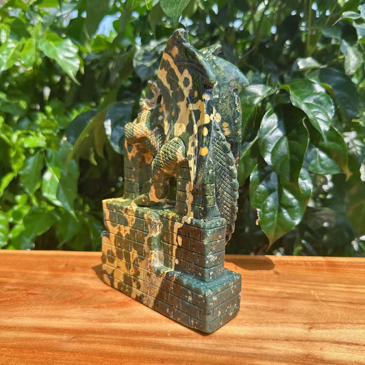 8th Vein Ocean Jasper Dragon Carving