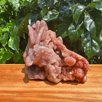 Geode Pink Amethyst Dragon Carving