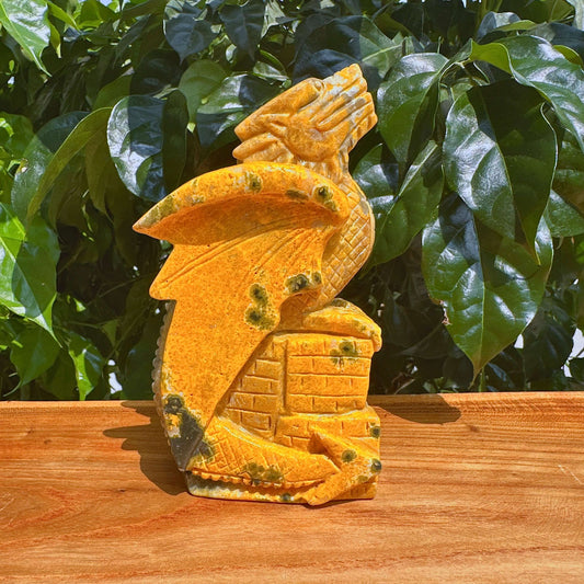 Bumblebee Jasper Dragon Carving