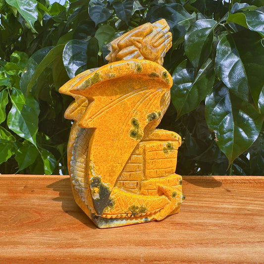Bumblebee Jasper Dragon Carving