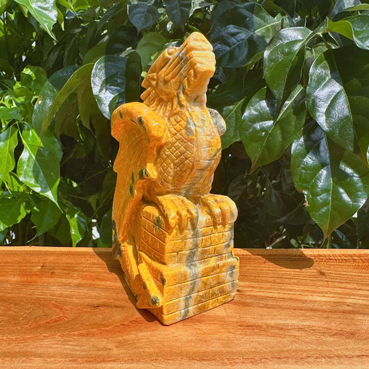 Bumblebee Jasper Dragon Carving