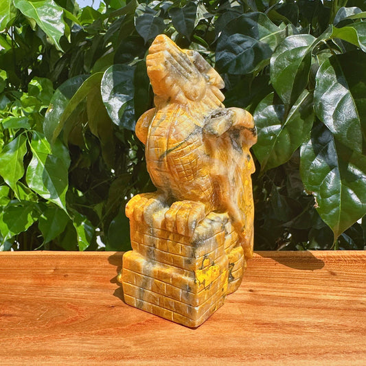 Bumblebee Jasper Dragon Carving