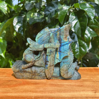 Labradorite Dragon Carving