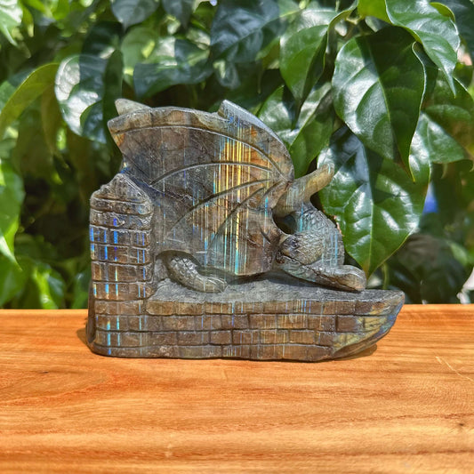 Labradorite Dragon Carving