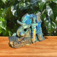 Labradorite Dragon Carving