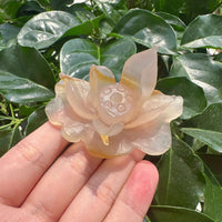 Agate Lotus Carving