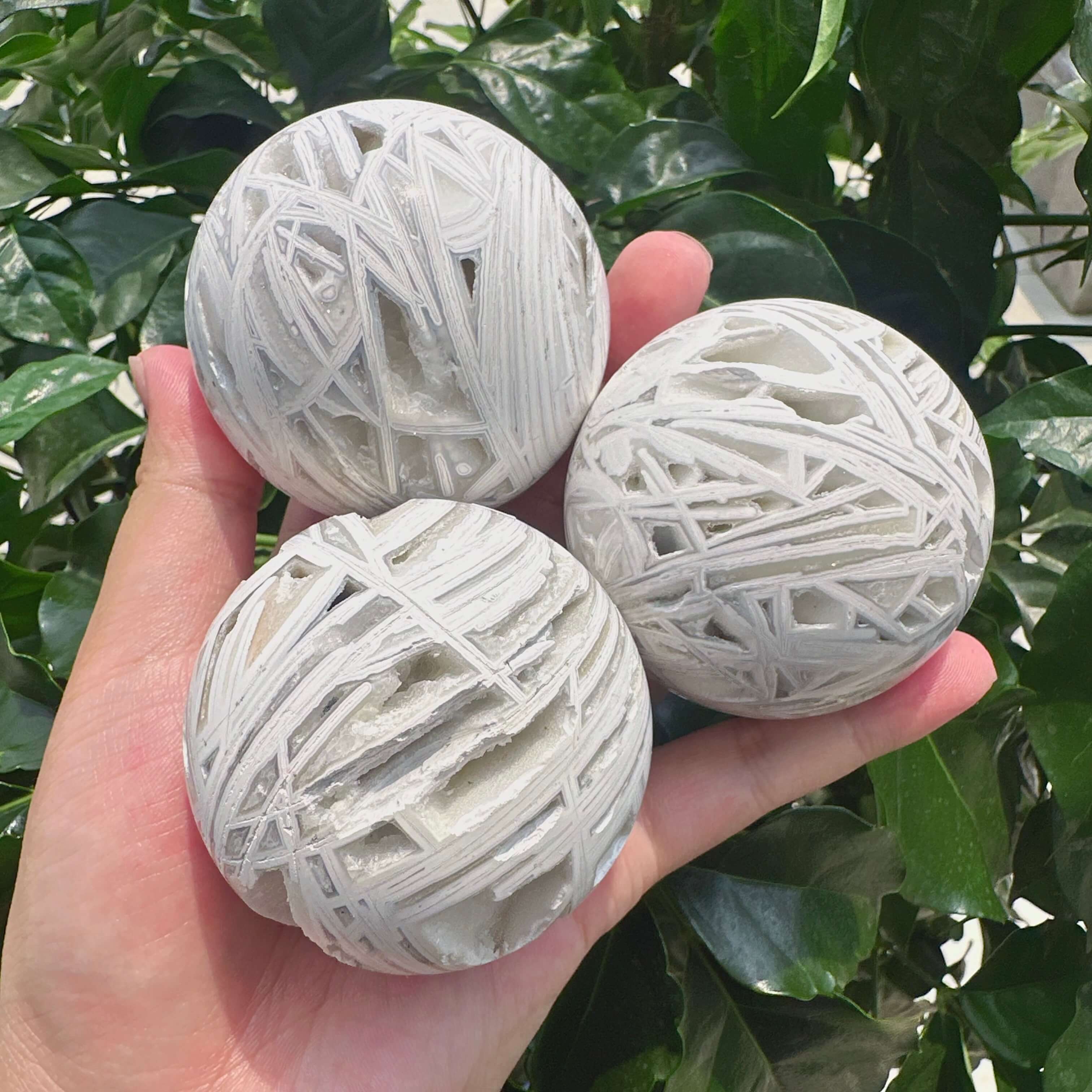 White Mexican Agate Sphere