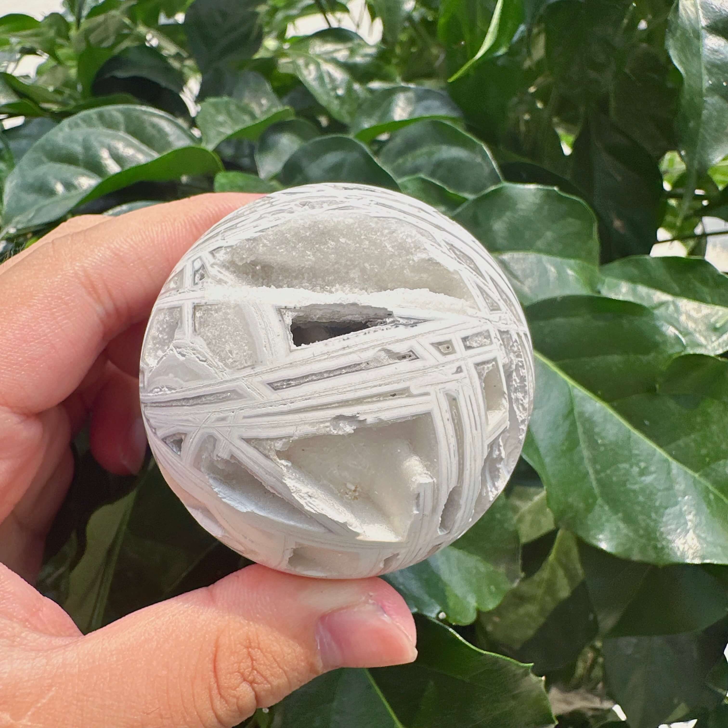 White Mexican Agate Sphere