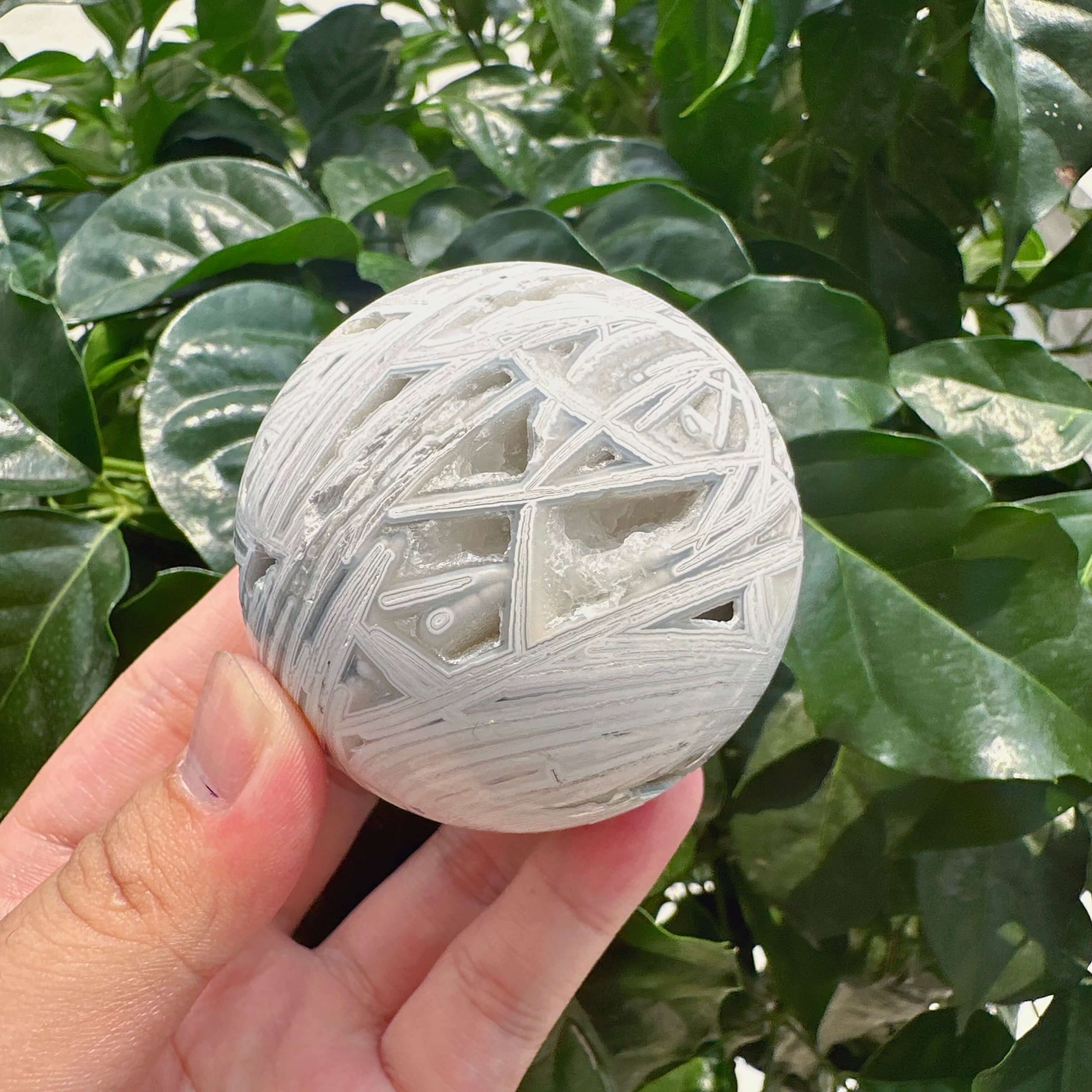 White Mexican Agate Sphere