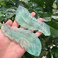 Fluorite Feather Carving