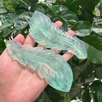 Fluorite Feather Carving