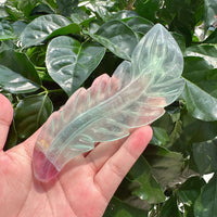 Fluorite Feather Carving