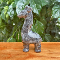 Larvikite Giraffe Carving