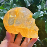 Golden Healer Skull Carving