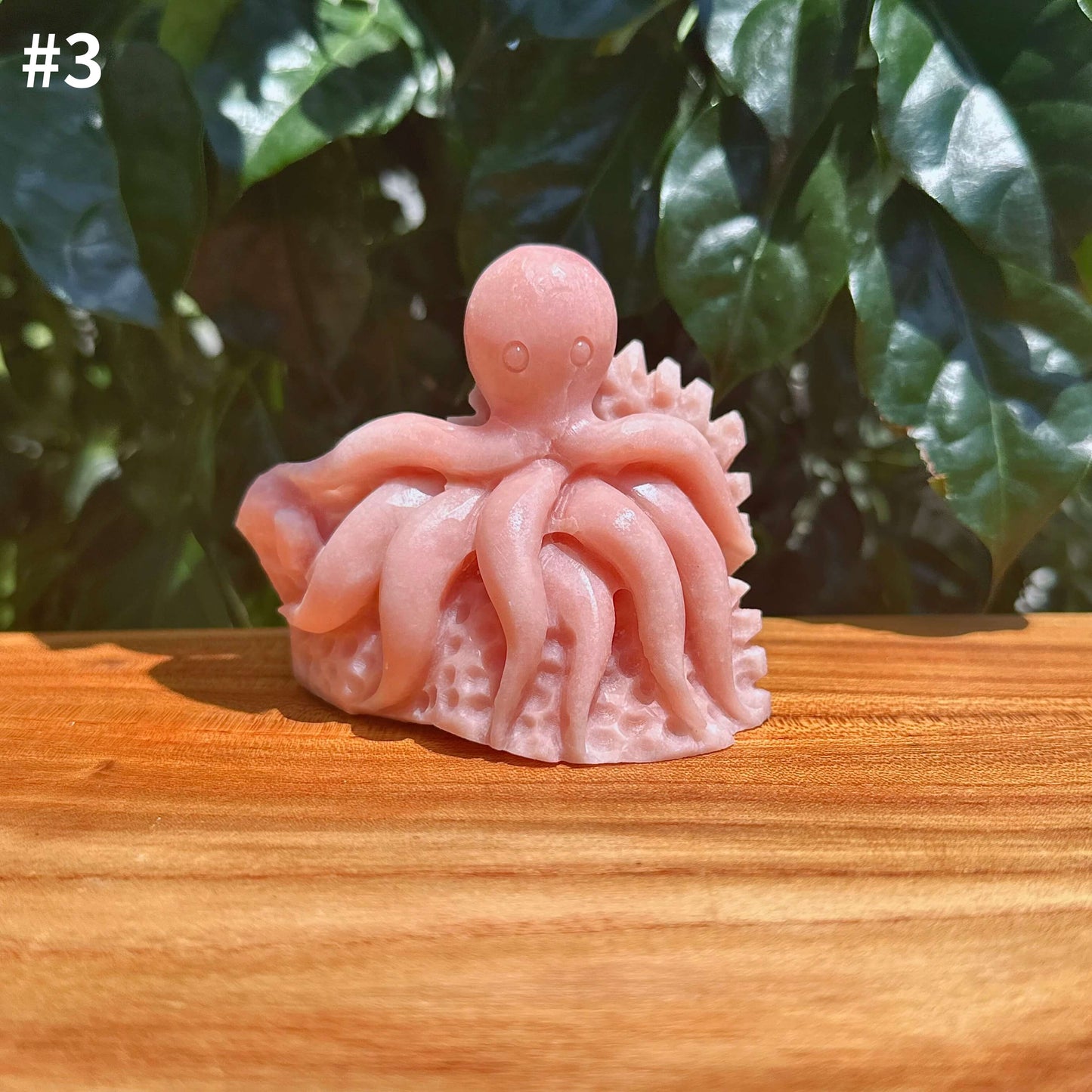 Pink Opal Octopus Carving