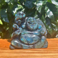 Labradorite Buddha Carving