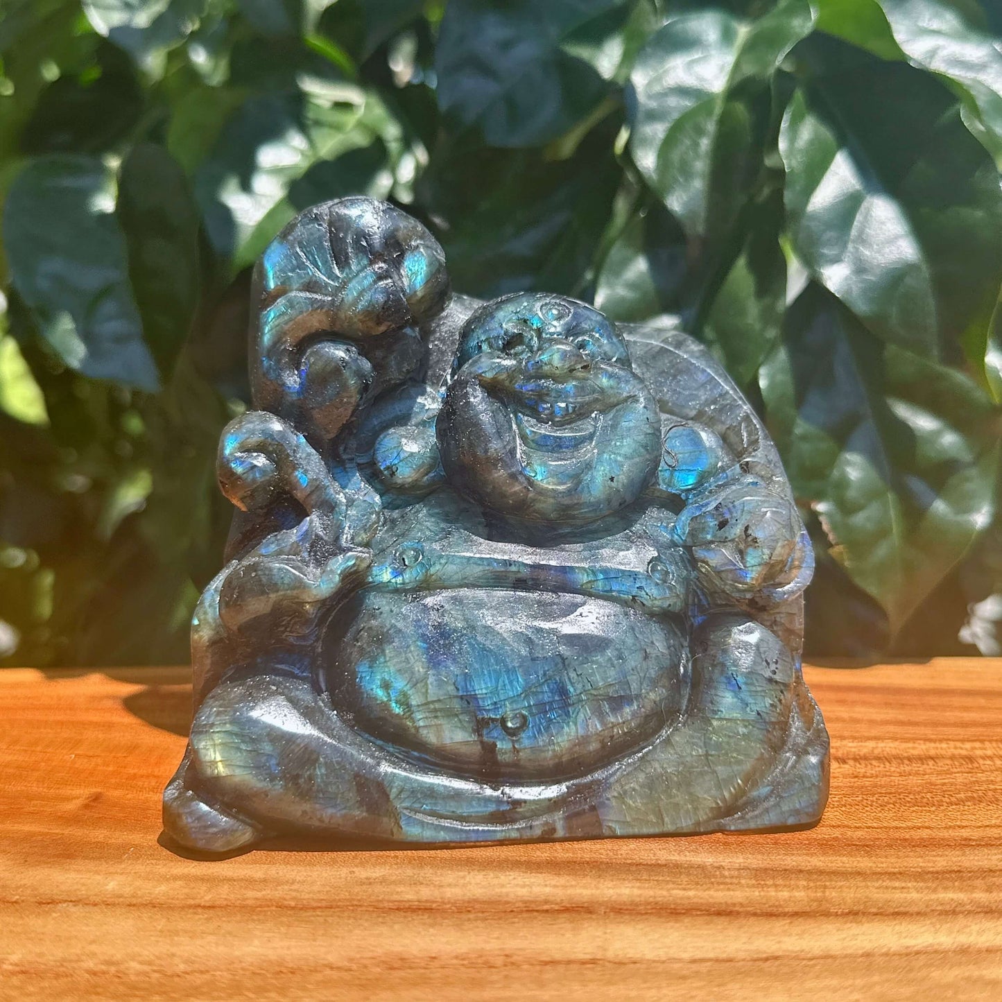 Labradorite Buddha Carving