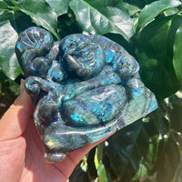 Labradorite Buddha Carving