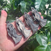 Silver Obsidian Faceless Woman Carving
