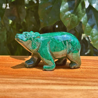 Malachite Bear Carving