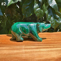 Malachite Bear Carving