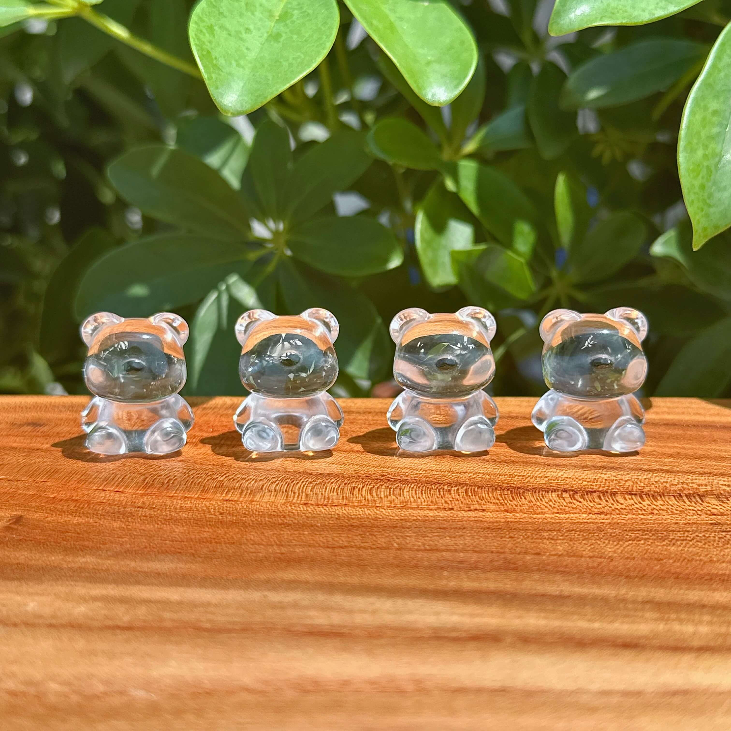 Clear Quartz Candy Bear Carving