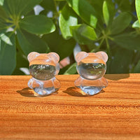 Clear Quartz Candy Bear Carving