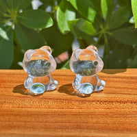 Clear Quartz Candy Bear Carving