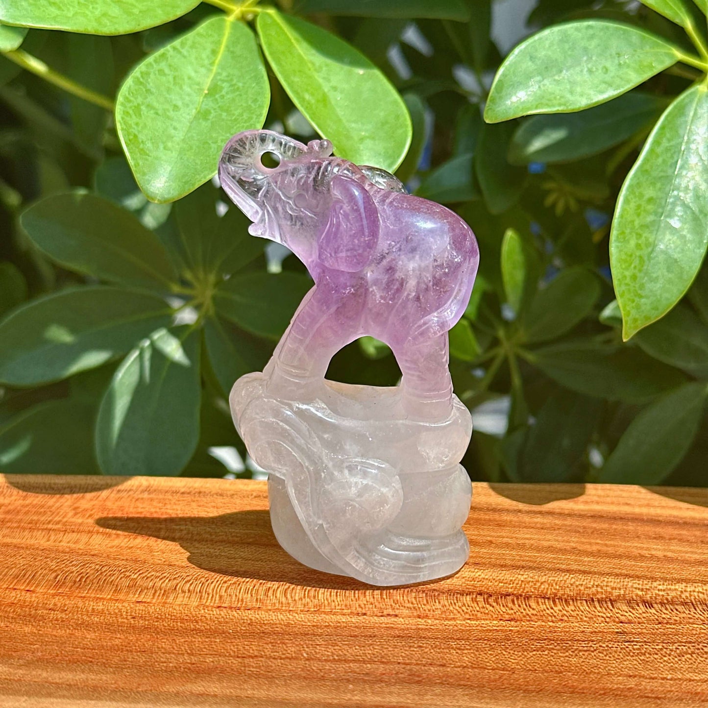 Amethyst Elephant Carving