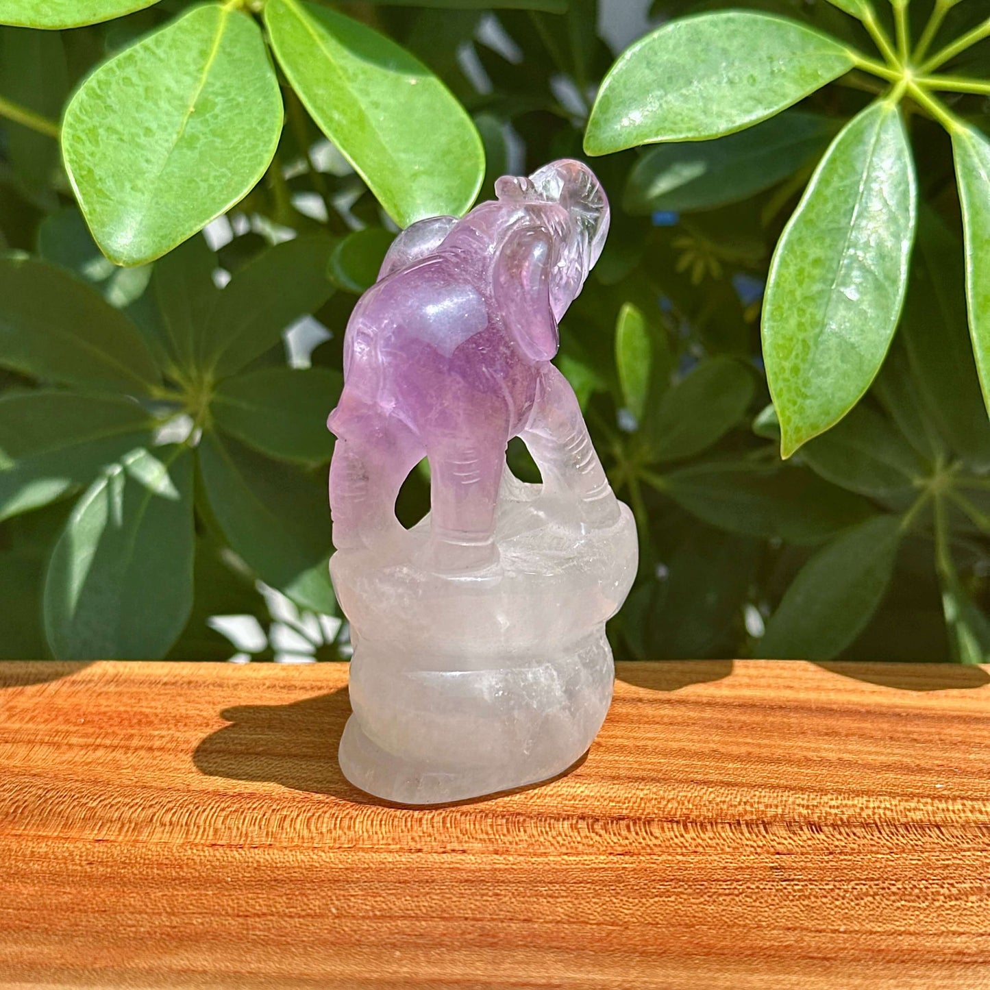 Amethyst Elephant Carving