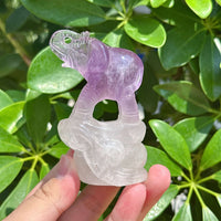 Amethyst Elephant Carving