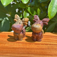 Picture Jasper Deer Carving