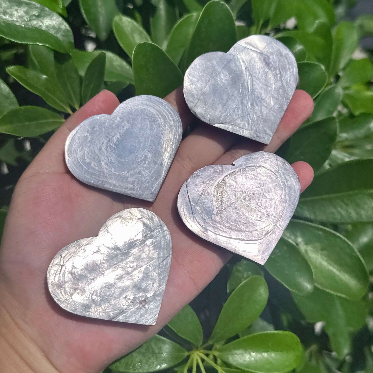 Lepidolite Heart Carving