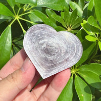 Lepidolite Heart Carving