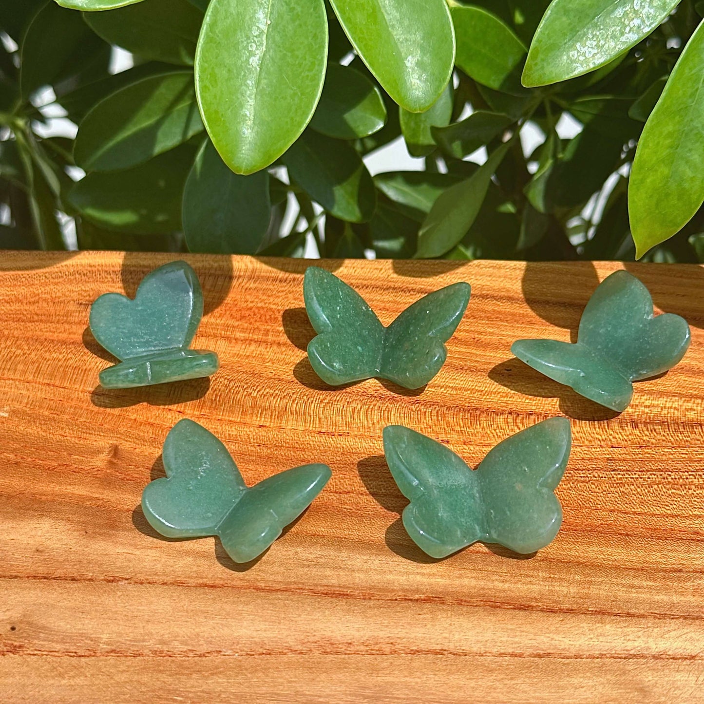 Green Aventurine Butterfly Carving